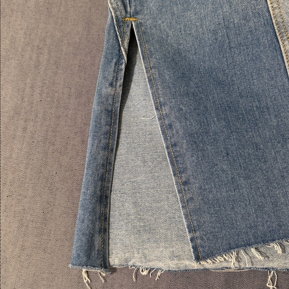 Nasty Gal Denim Patchwork Split Front Maxi Skirt Women’s Size 6 Blue NWT - Picture 7 of 10